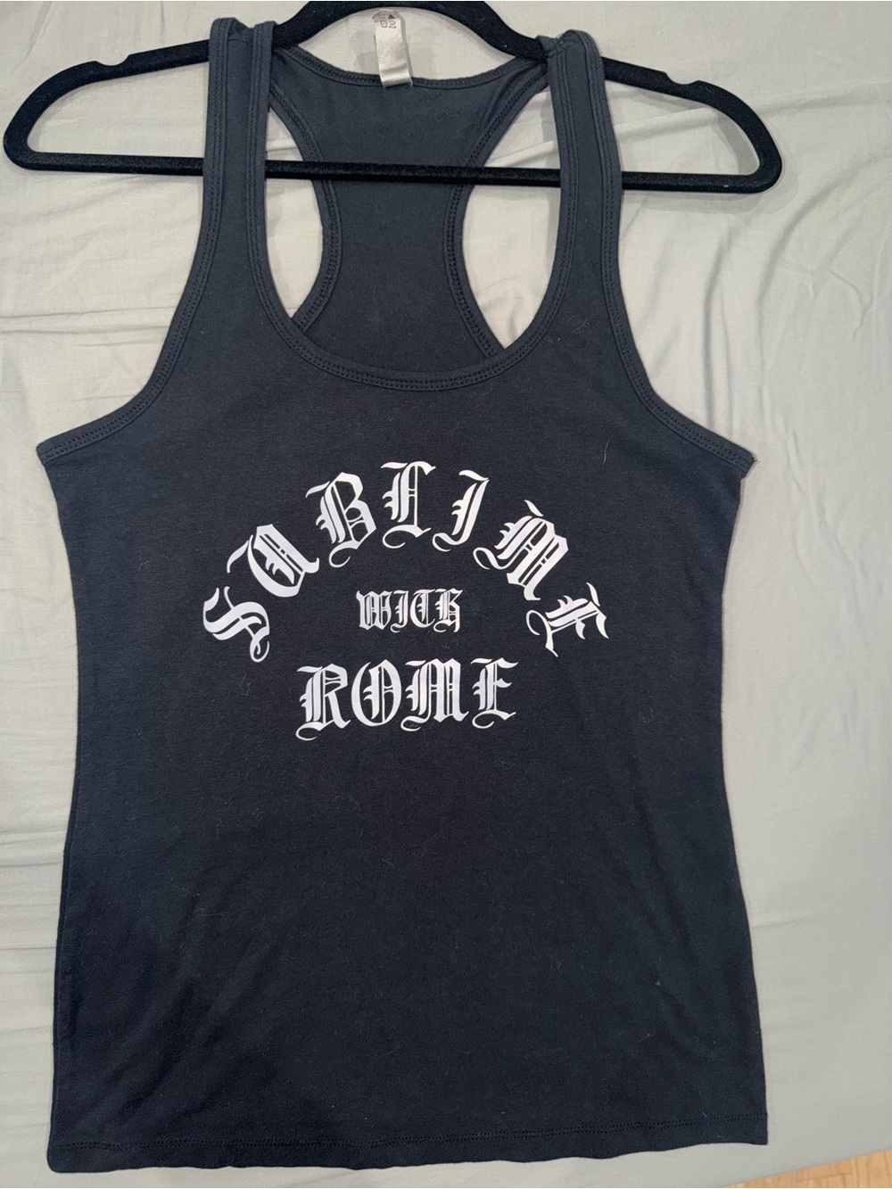 VINTAGE Black SUBLIME Racerback Tank with White 'Sublime With Rome' Logo